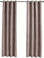 Blackout Curtains with Metal Rings 2 pcs Taupe 140 x 175cm - Drape