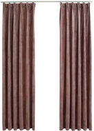 Blackout Curtains with Hooks 2 pcs Velvet Old Pink 140x175cm - Drape