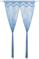 Macramé Curtain Blue 140 x 240cm Cotton - Drape