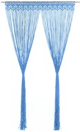 Macramé Curtain Blue 140 x 240cm Cotton - Drape