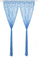 Macramé Curtain Blue 140 x 240cm Cotton - Drape
