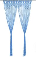 Macramé závěs modrý 140 x 240 cm bavlna - Záves