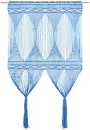 Macramé Curtain Blue 140 x 240cm Cotton - Drape