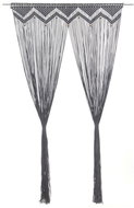 Macramé Curtain Anthracite 140 x 240cm Cotton - Drape