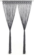 Macramé Curtain Anthracite 140 x 240cm Cotton - Drape