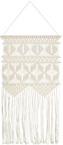 Macramé Wall Curtain 40 x 80cm Cotton - Decoration - Main image