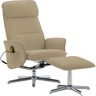 Polohovací křeslo s podnožkou cappuccino umělá kůže - Křeslo