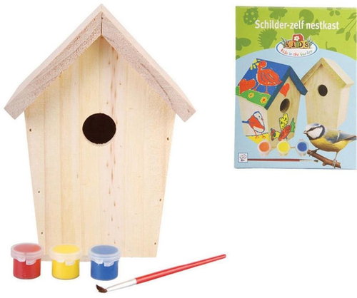 Esschert Design DIY Birdhouse and Colours 14.8x11.7x20cm KG145 - Nesting Box - Main image