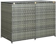 Shelter for Two Dustbins Anthracite Polyrattan 148x77x111cm - Bin Shed