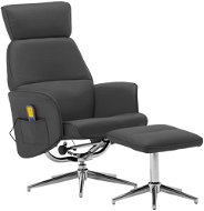 Massage reclining chair with anthracite faux leather footrest - Massage Chair