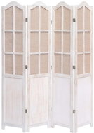 4-piece Screen White 140 x 165cm Textile - Room Divider