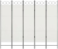 5-piece Folding Screen White 200 x 180cm - Room Divider
