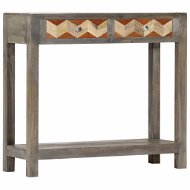 Konzolový stolík sivý 86 x 30 x 76 cm masívny mangovník - Konzolový stolík