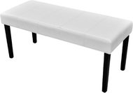 Lavice z vysoce kvalitní bílé umělé kůže - Lavice