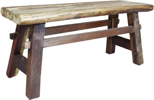 Lavice masivní recyklované dřevo 100 x 28 x 43 cm - Lavice - Main image