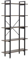Knihovna s 5 policemi, tmavé dřevo, DARBY, 247982 - Shelving Unit