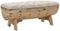 Lavice Úložná lavice z masivního dřeva a tkaniny 103 x 51 x 44 cm - Lavice