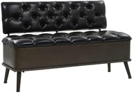Úložná lavice s opěradlem umělá kůže 120 x 52 x 75 cm - Lavice