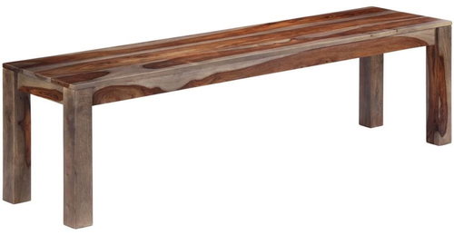 Lavice 160 cm šedá masivní sheeshamové dřevo - Lavice - Main image