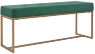Lavice 120 cm zelená sametová - Lavice
