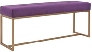 Lavice 120 cm fialová sametová - Lavice