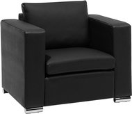 SHUMEE polohovatelné křeslo, umělá kůže, šedé, 329674 - Křeslo