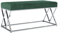 Lavice 97 cm zelená sametová tkanina a nerezová ocel - Lavice