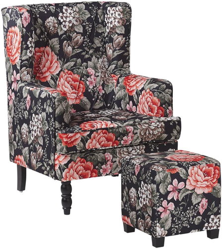SHUMEE relaxační křeslo černé textil, 341296 - Křeslo - Main image