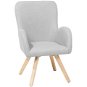 SHUMEE relaxační křeslo se stoličkou, samet a PVC, modré, 327852 - Křeslo