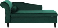 Leňoška čalúnená smaragdovo zeleným zamatom LUIRO, 131610 -  Leňoška