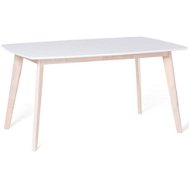 Bílý jídelní a kuchyňský stůl 150x90 cm SANTOS, 58832 - Jídelní stůl