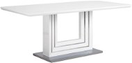 Biely jedálenský stôl 180 × 90 cm so základňou z nerezovej ocele KALONA, 127808 - Jedálenský stôl