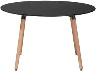 Čierny jedálenský stôl z kaučuku 120 cm BOVIO, 58809 - Jedálenský stôl