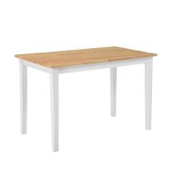 Drevený stôl do jedálne biely 120 × 75 cm HOUSTON, 85919 - Jedálenský stôl