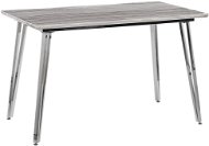 Jídelní stůl 120 x 70 cm mramorový efekt / stříbrná GREYTON, 312675 - Jídelní stůl