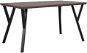 Jídelní stůl 140 x 80 cm, tmavé dřevo s černým BRAVO, 168938 - Jídelní stůl