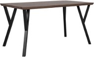 Jedálenský stôl 140 × 80 cm, tmavé drevo s čiernym BRAVO, 168938 - Jedálenský stôl