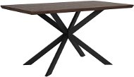 Jídelní stůl 140 x 80 cm, tmavé dřevo s černým SPECTRA, 168946 - Jídelní stůl