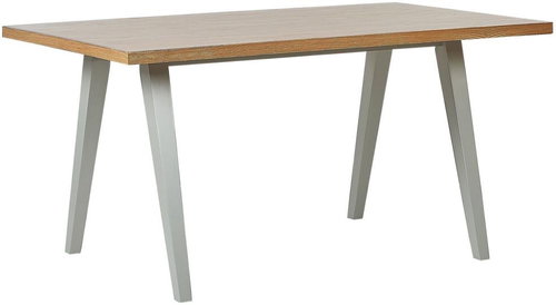 Jídelní stůl 150 x 90 cm světlé dřevo se šedou LENISTER, 239956 - Jídelní stůl - Main image