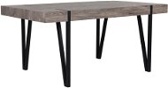Jedálenský stôl 150 × 90 cm, tmavé drevo s čiernou ADENA, 168914 - Jedálenský stôl