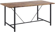 Jedálenský stôl 160 × 80 cm tmavé drevo s čiernou SARITAS, 310088 - Jedálenský stôl