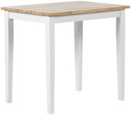 Jedálenský stôl 60 × 80 cm svetlé drevo s bielou BATTERSBY, 251852 - Jedálenský stôl