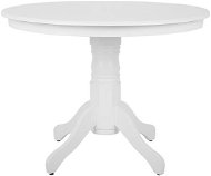 Jedálenský stôl bielo-hnedý okrúhly 100 cm AKRON, 130974 - Jedálenský stôl