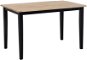 Jídelní stůl dřevěný světle hnědý / černý 120 x 75 cm HOUSTON, 162831 - Jídelní stůl