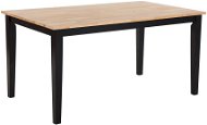 Jídelní stůl dřevěný světle hnědý / černý 150 x 90 cm GEORGIA, 162780 - Jídelní stůl