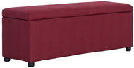 Lavice s úložným prostorem 116 cm vínová polyester - Lavice