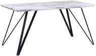 Jídelní stůl mramorový vzhled bílý / černý 150 x 80 cm MOLDEN, 242460 - Jídelní stůl