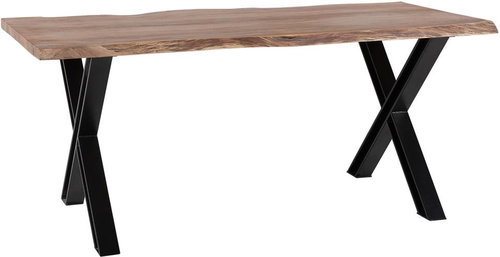 Jídelní stůl přírodní/černá 180x95 cm BROOKE , 163464 - Jídelní stůl - Main image
