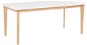Jedálenský stôl rozkladací 140/180 × 90 cm biely so svetlým drevom SOLA, 264580 - Jedálenský stôl