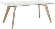 Jedálenský stôl so skleneným povrchom 180 cm HUDSON, 58792 - Jedálenský stôl